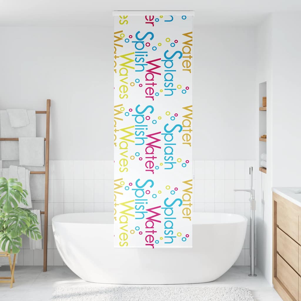 Dusjrullgardin med kassett 70x240 cm Stoffbredde 66 cm