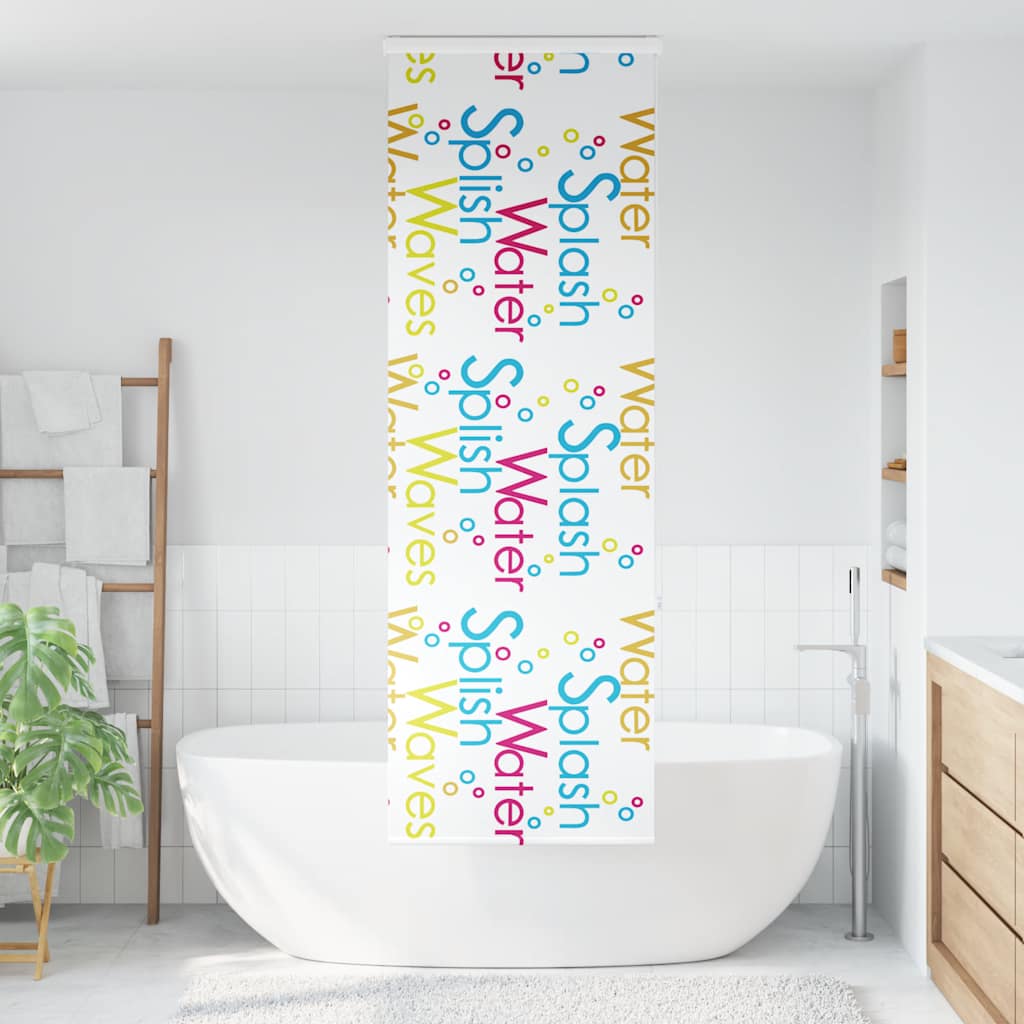 Dusjrullgardin med kassett 80x240 cm Stoffbredde 76 cm