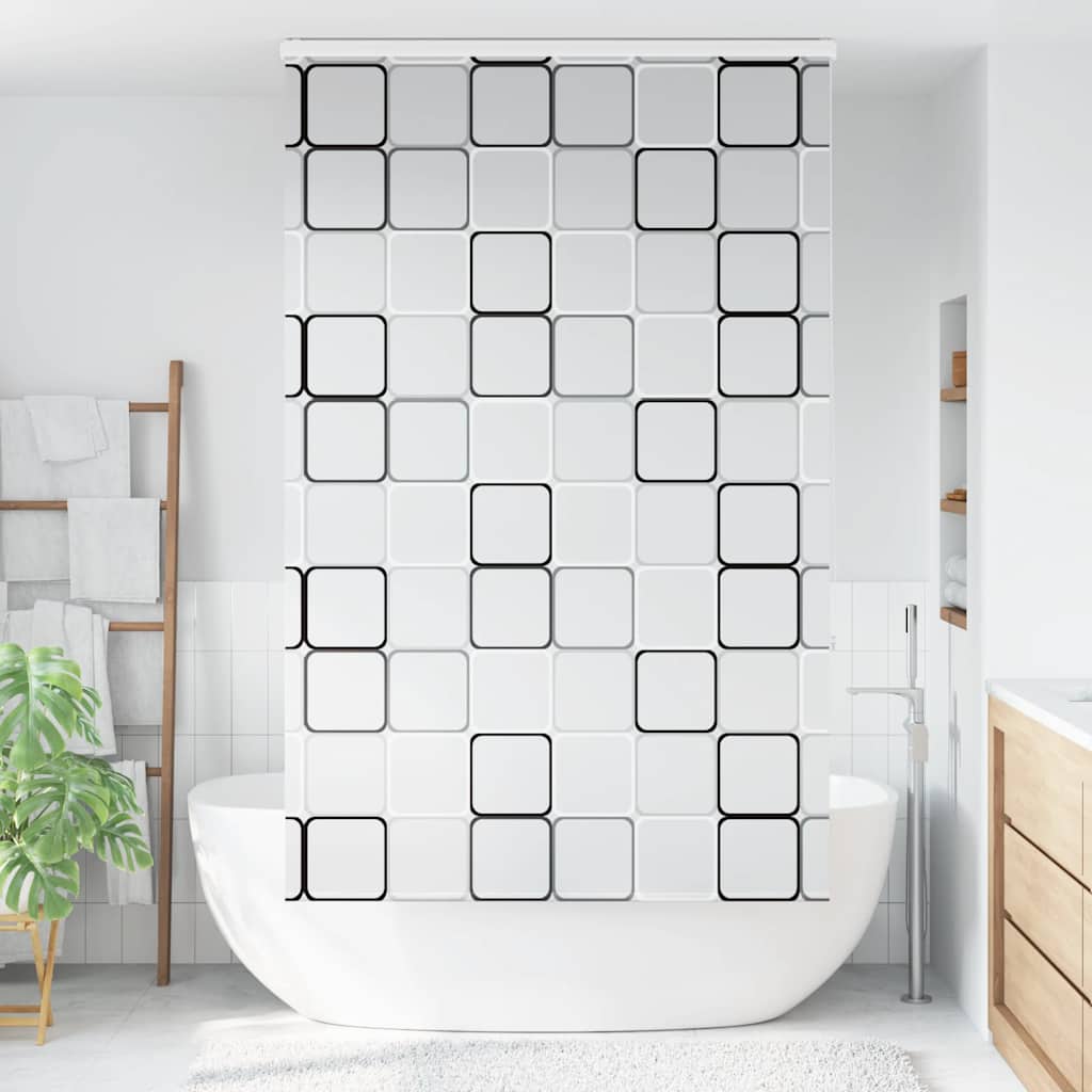 Dusjrullgardin med kassett 130x240 cm Stoffbredde 126 cm