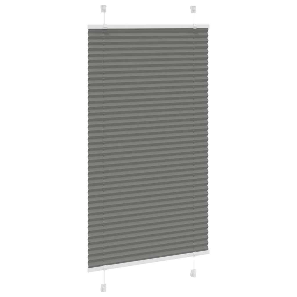 plisségardin antrasitt 70x100 cm Stoff Bredde 69,4 cm Polyester vidaXL