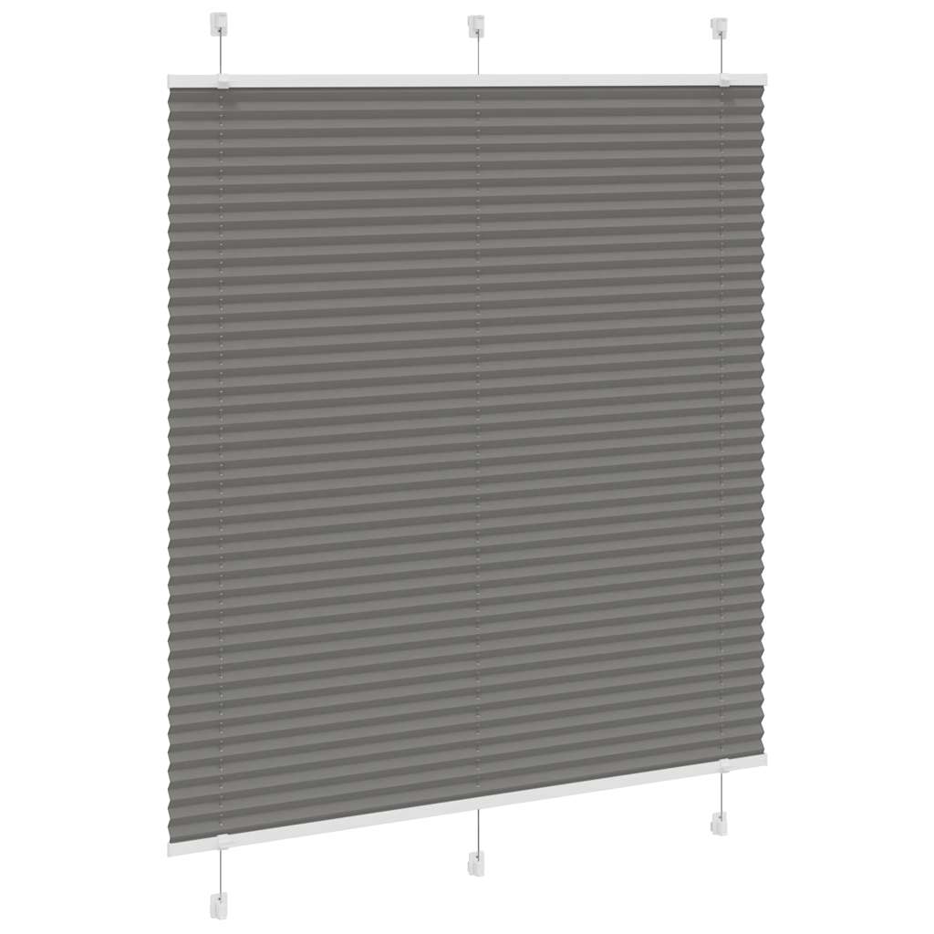plisségardin antrasitt 120x100cm Stoff Bredde 119,4cm Polyester