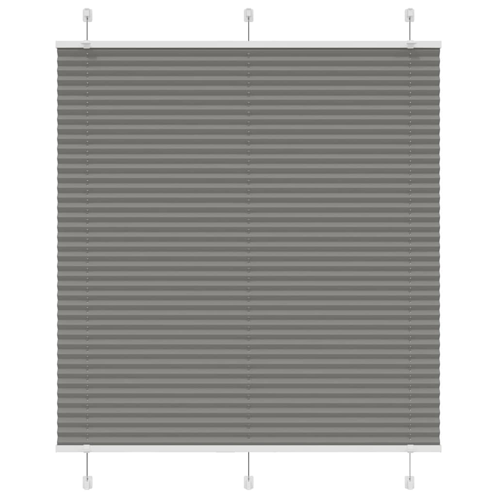 plisségardin antrasitt 115x150cm Stoff Bredde 114,4cm Polyester vidaXL