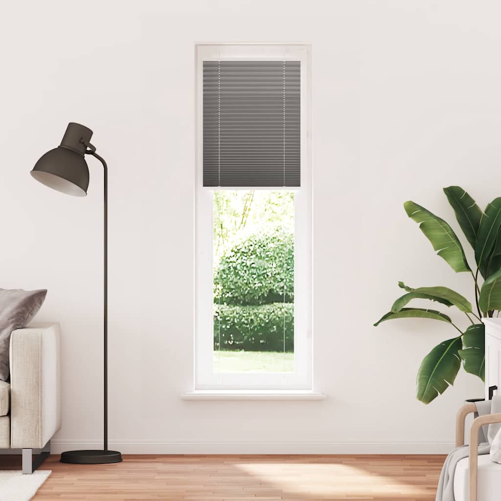 plisségardin antrasitt 65x200 cm Stoff Bredde 64,4 cm Polyester