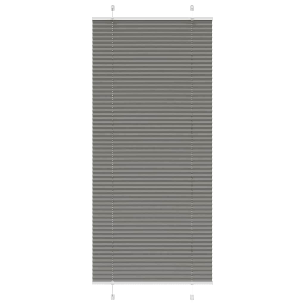 plisségardin antrasitt 85x200 cm Stoff Bredde 84,4 cm Polyester