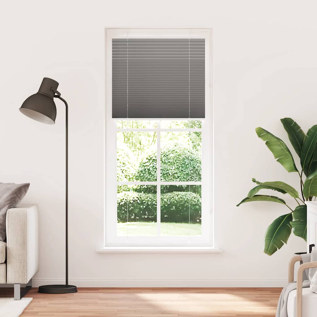plisségardin antrasitt 85x200 cm Stoff Bredde 84,4 cm Polyester