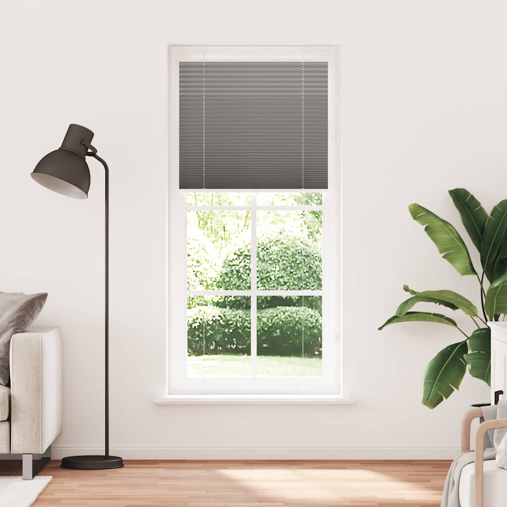 plisségardin antrasitt 95x200 cm Stoff Bredde 94,4 cm Polyester