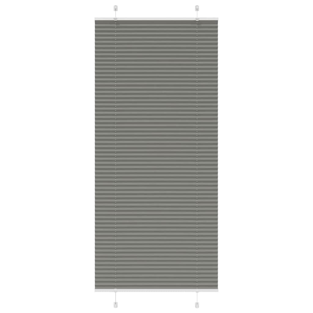 plisségardin antrasitt 100x200 cm Stoff Bredde 99,4cm Polyester vidaXL