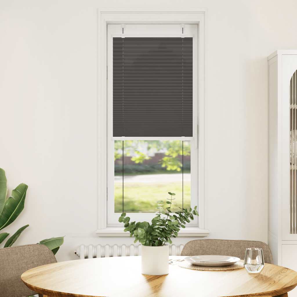 plisségardin sort 40x100 cm Stoff Bredde 39,4 cm Polyester