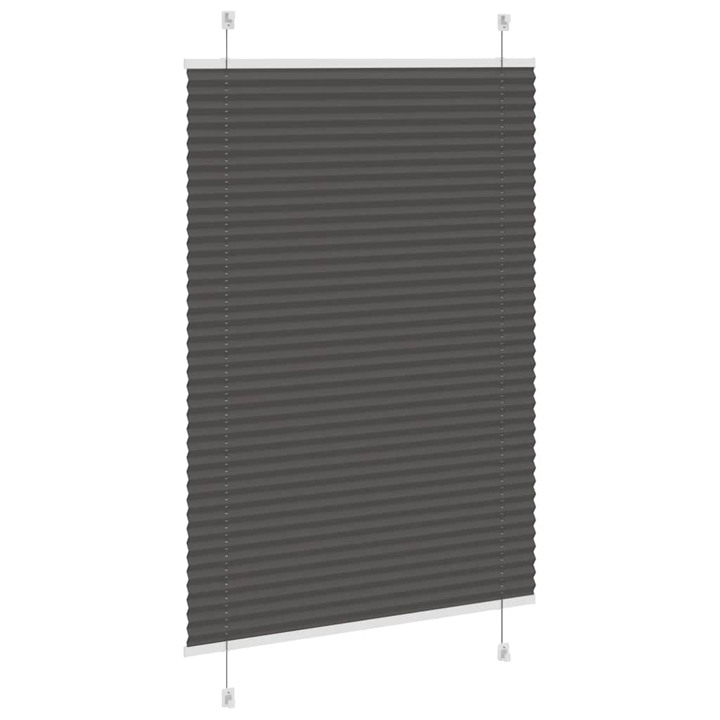 plisségardin sort 100x100 cm Stoff Bredde 99,4 cm Polyester
