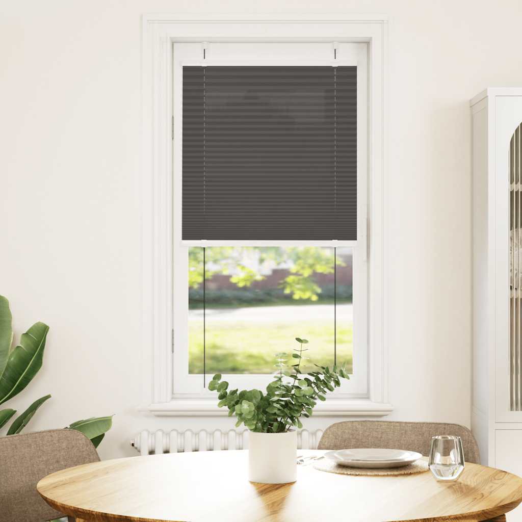 plisségardin sort 55x150 cm Stoff Bredde 54,4 cm Polyester