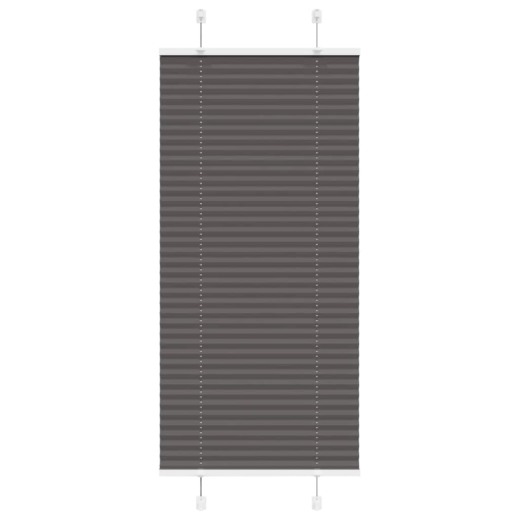 plisségardin sort 65x150 cm Stoff Bredde 64,4 cm Polyester vidaXL