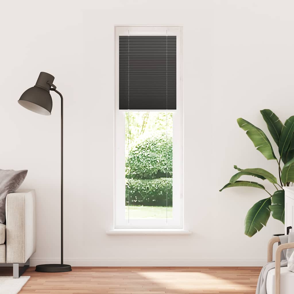 plisségardin sort 55x200 cm Stoff Bredde 54,4 cm Polyester
