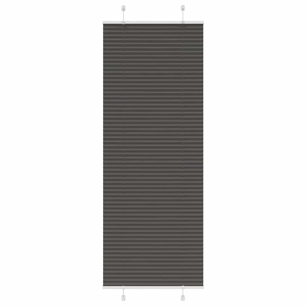 plisségardin sort 70x200 cm Stoff Bredde 69,4 cm Polyester