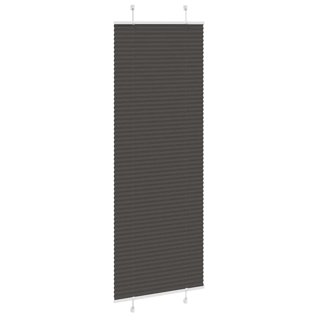 plisségardin sort 75x200 cm Stoff Bredde 74,4 cm Polyester