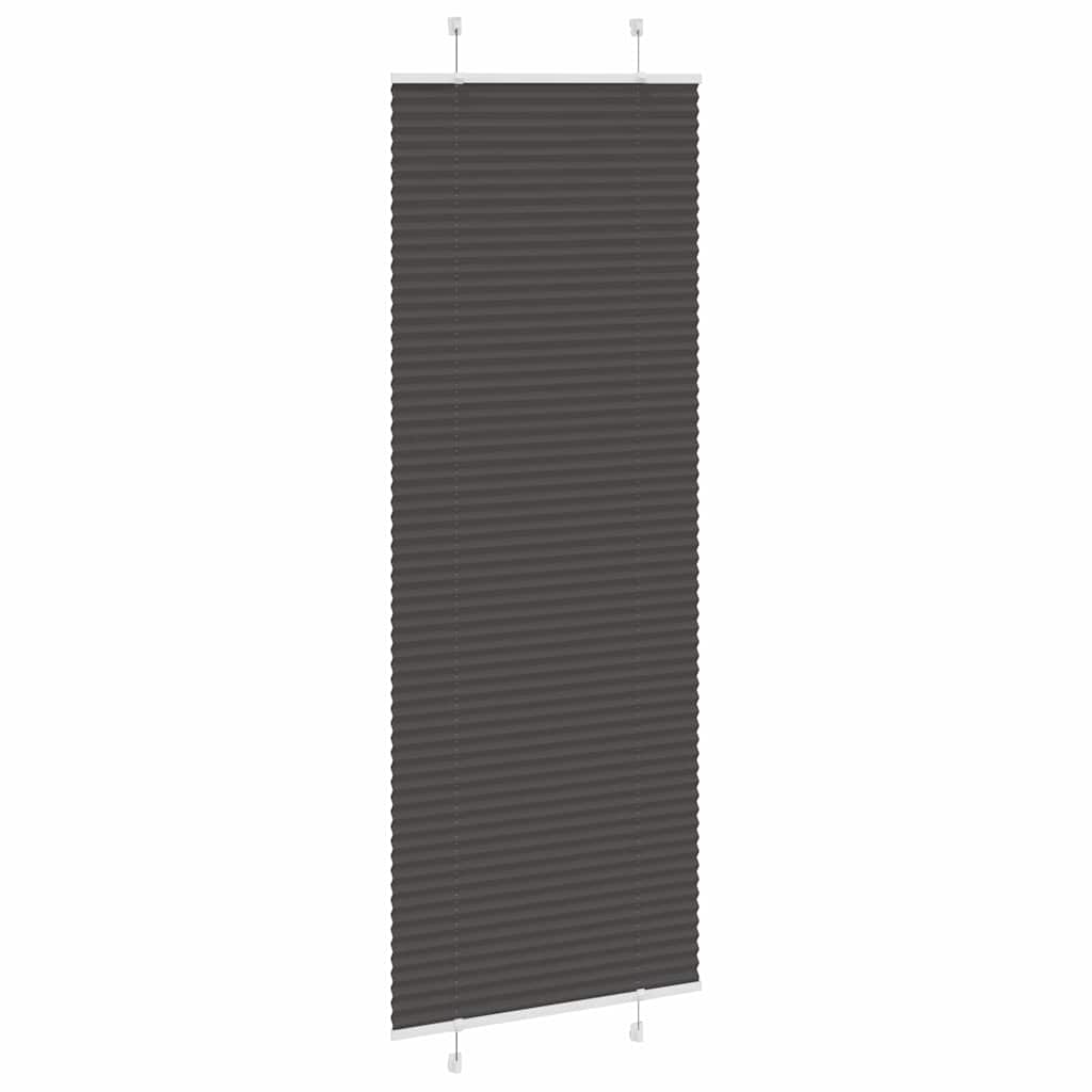 plisségardin sort 80x200 cm Stoff Bredde 79,4 cm Polyester