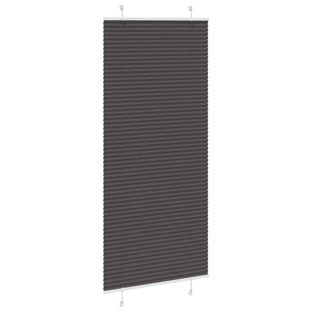 plisségardin sort 90x200 cm Stoff Bredde 89,4 cm Polyester