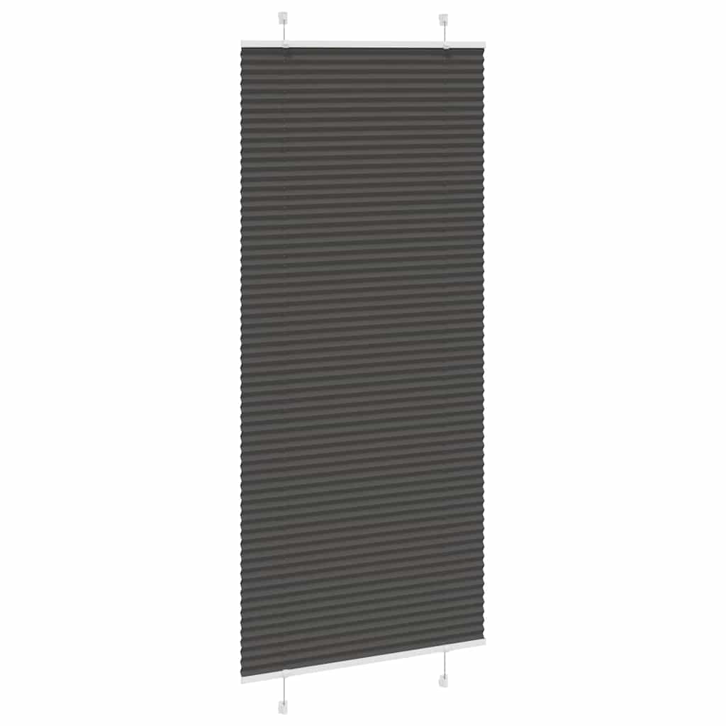plisségardin sort 100x200 cm Stoff Bredde 99,4 cm Polyester