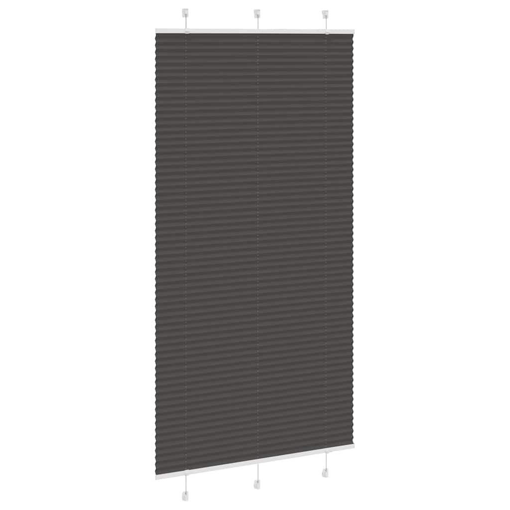 plisségardin sort 110x200 cm Stoff Bredde 109,4 cm Polyester