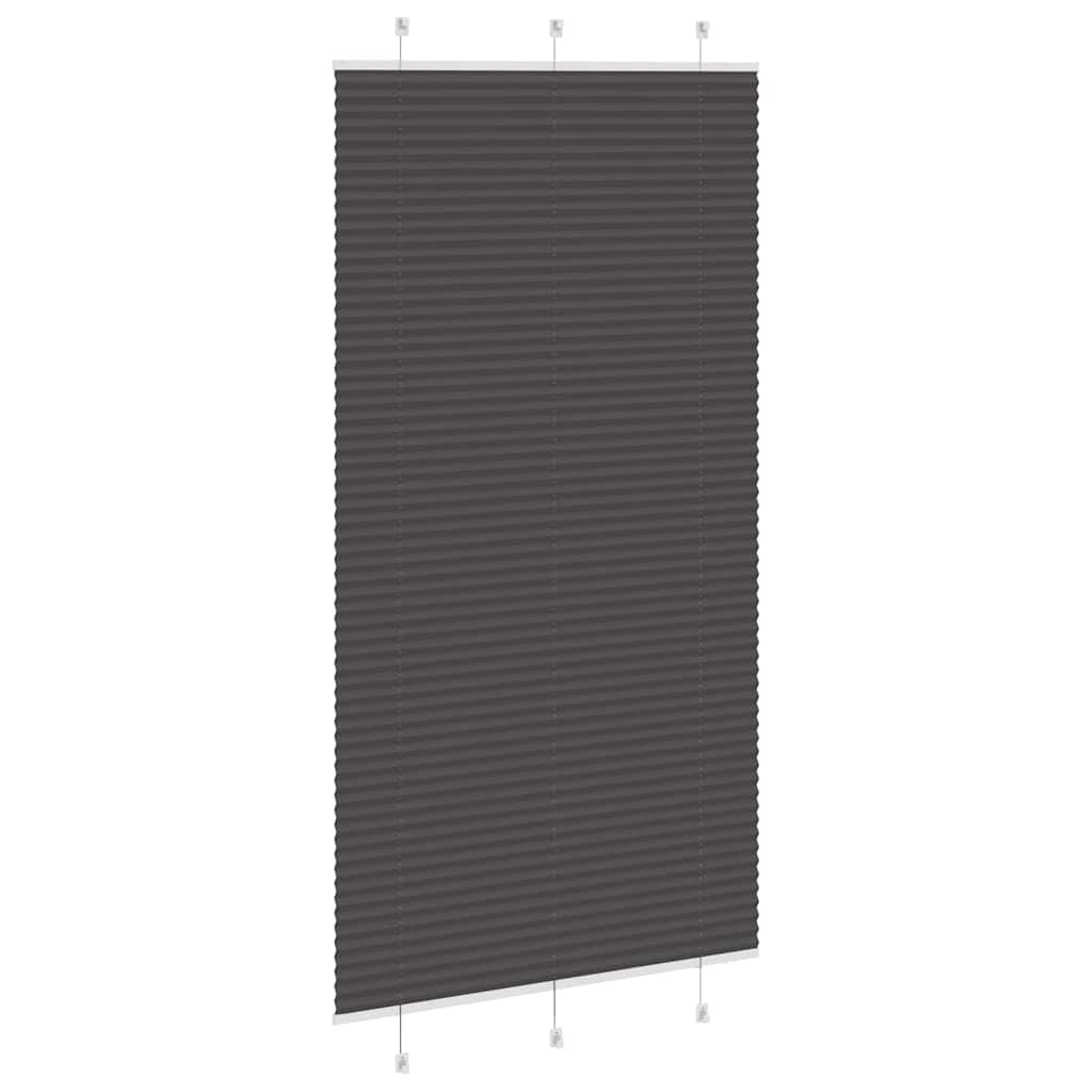 plisségardin sort 110x200 cm Stoff Bredde 109,4 cm Polyester