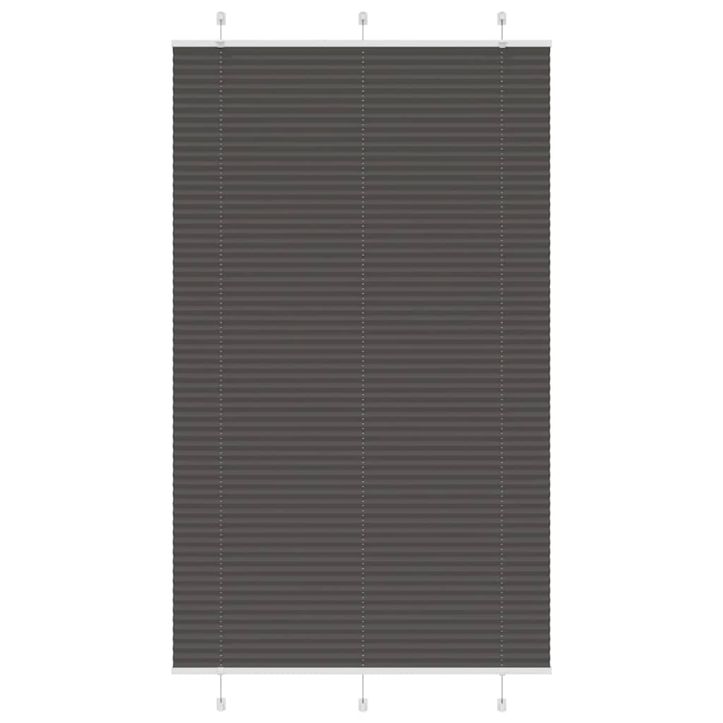 plisségardin sort 115x200 cm Stoff Bredde 114,4 cm Polyester