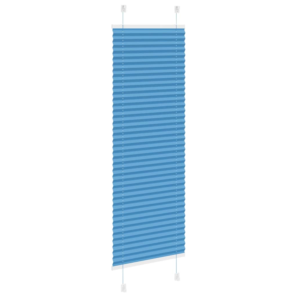 plisségardin blå 45x100 cm Stoff Bredde 44,4 cm Polyester