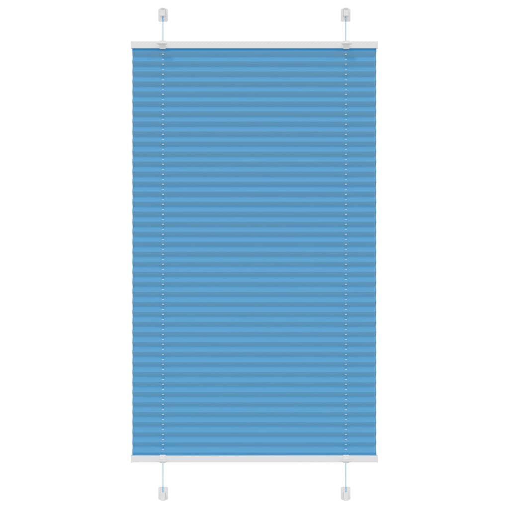 plisségardin blå 80x100 cm Stoff Bredde 79,4 cm Polyester