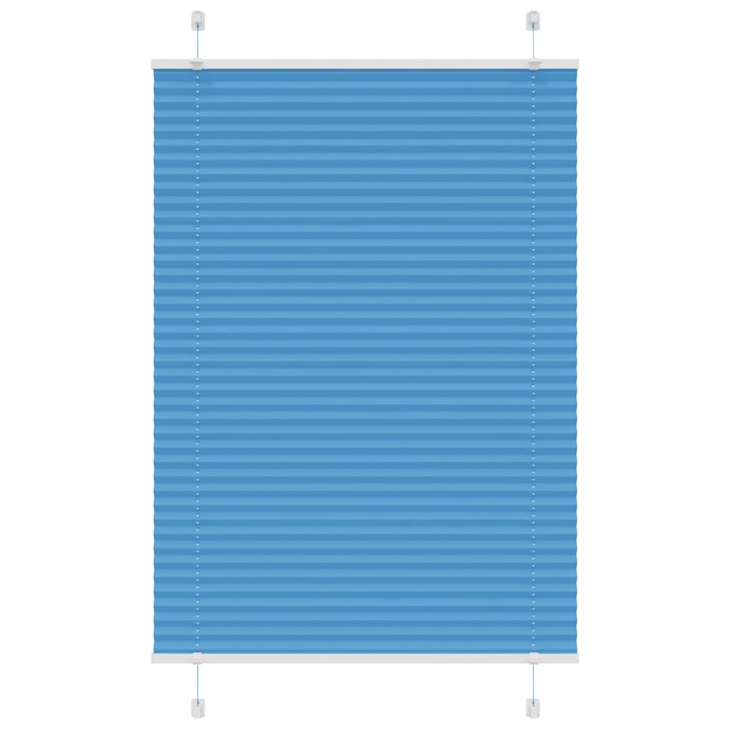plisségardin blå 100x100 cm Stoff Bredde 99,4 cm Polyester