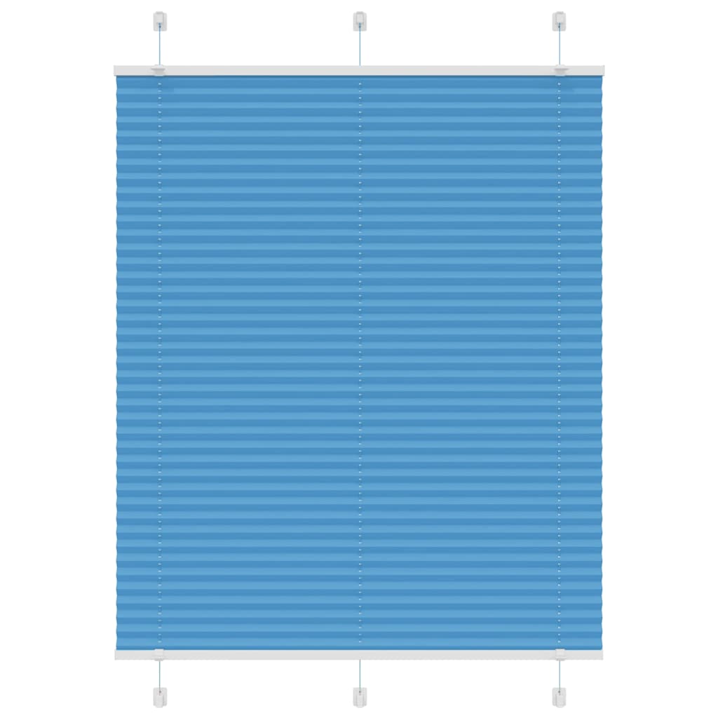 plisségardin blå 105x100 cm Stoff Bredde 104,4 cm Polyester
