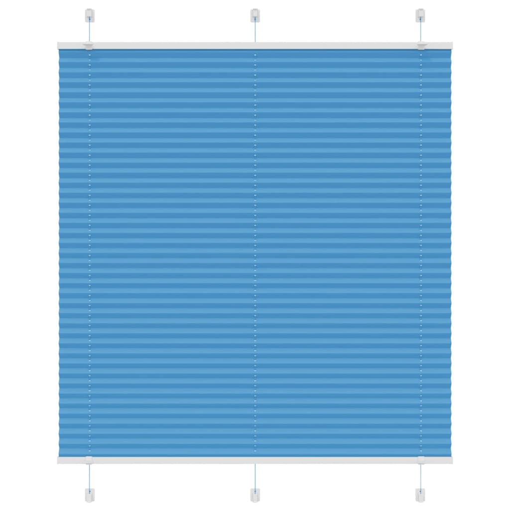 Plisségardin Blå 115x100 cm Stoffbredde 114,4 cm Polyester