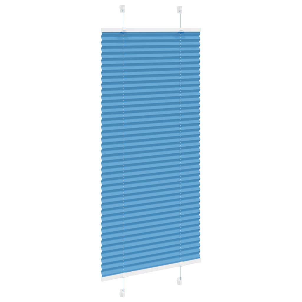 Plisségardin Blå 55x150 cm Stoffbredde 54,4 cm Polyester