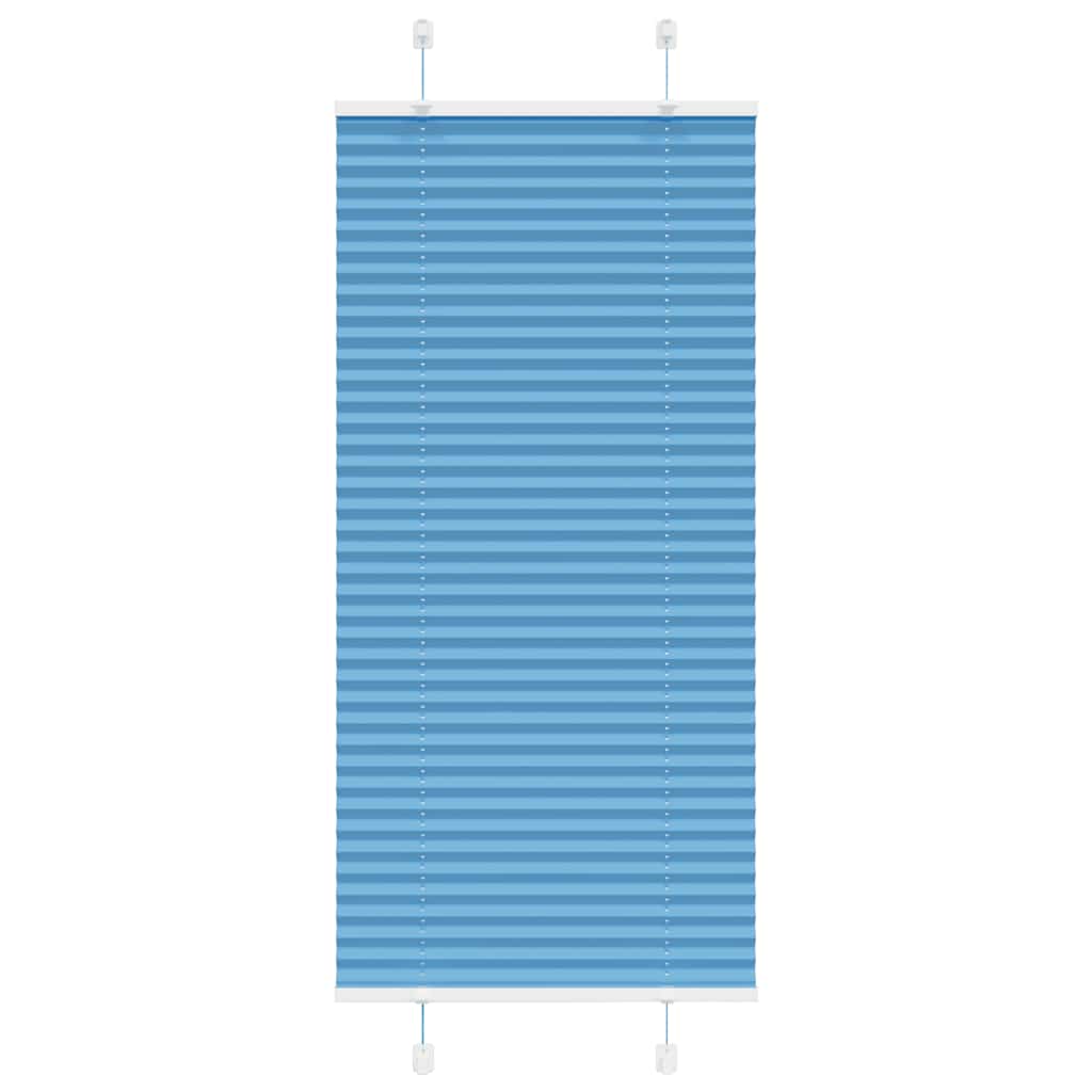 Plisségardin Blå 60x150 cm Stoff Bredde 59,4 cm Polyester