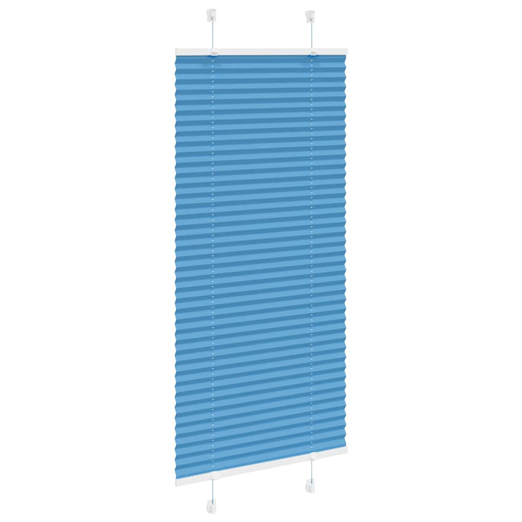Plisségardin Blå 65x150 cm Stoffbredde 64,4 cm Polyester