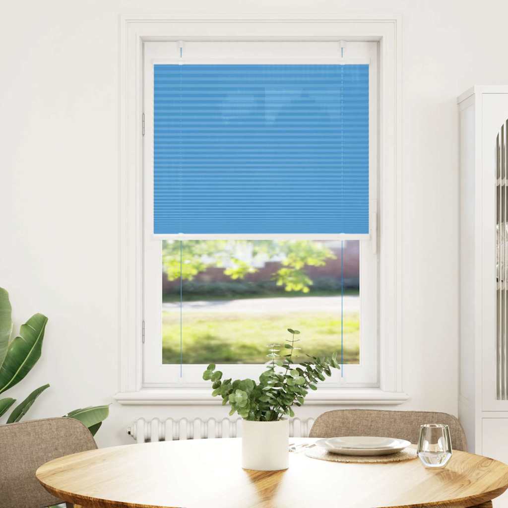 Plisségardin Blå 80x150 cm Stoff Bredde 79,4 cm Polyester