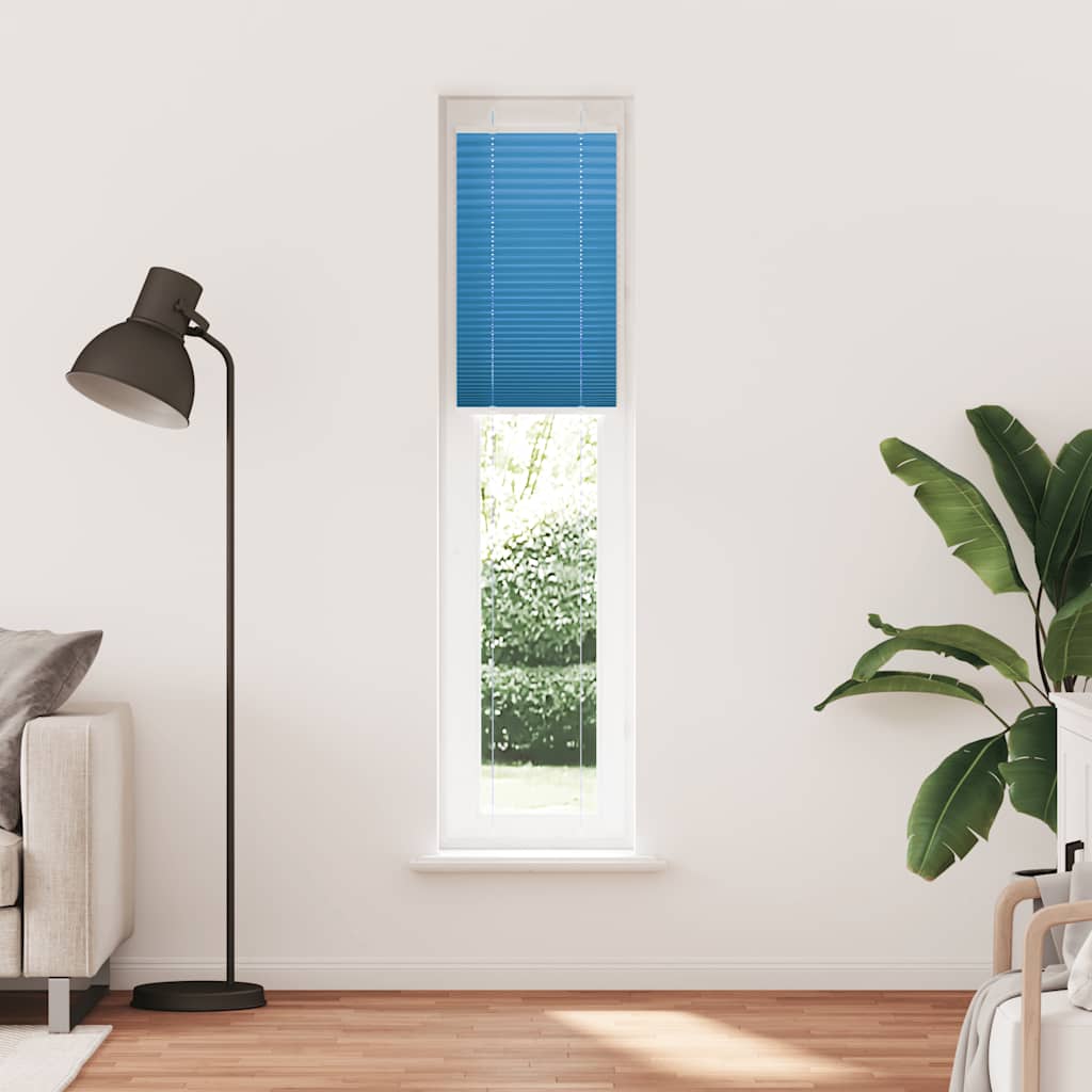 Plisségardin Blå 50x200 cm Stoffbredde 49,4 cm Polyester