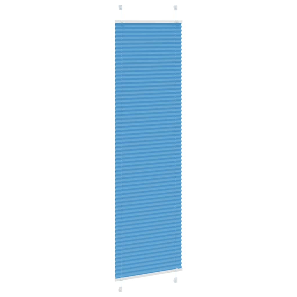 Plisségardin Blå 55x200 cm Stoffbredde 54,4 cm Polyester