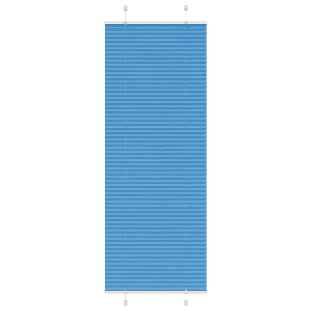 Plisségardin Blå 70x200 cm Stoff Bredde 69,4 cm Polyester