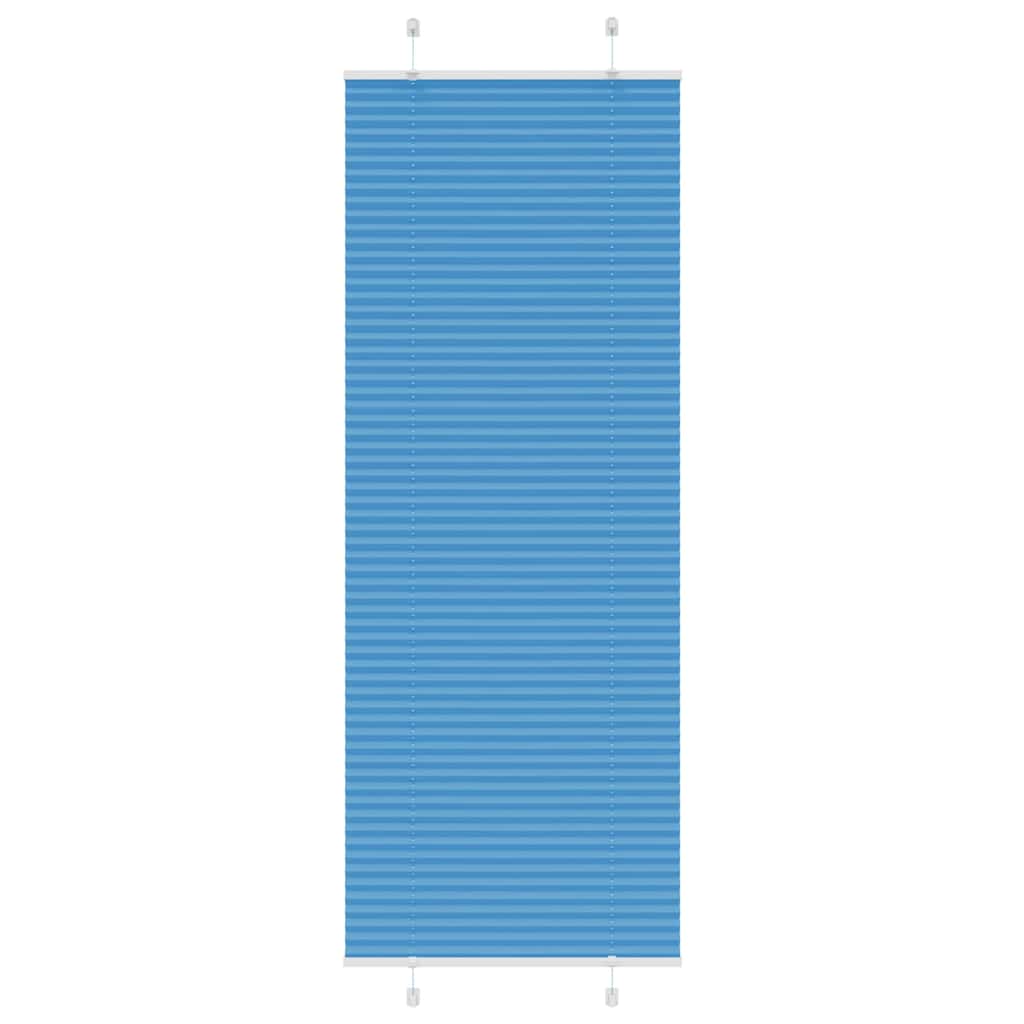 Plisségardin Blå 75x200 cm Stoffbredde 74,4 cm Polyester