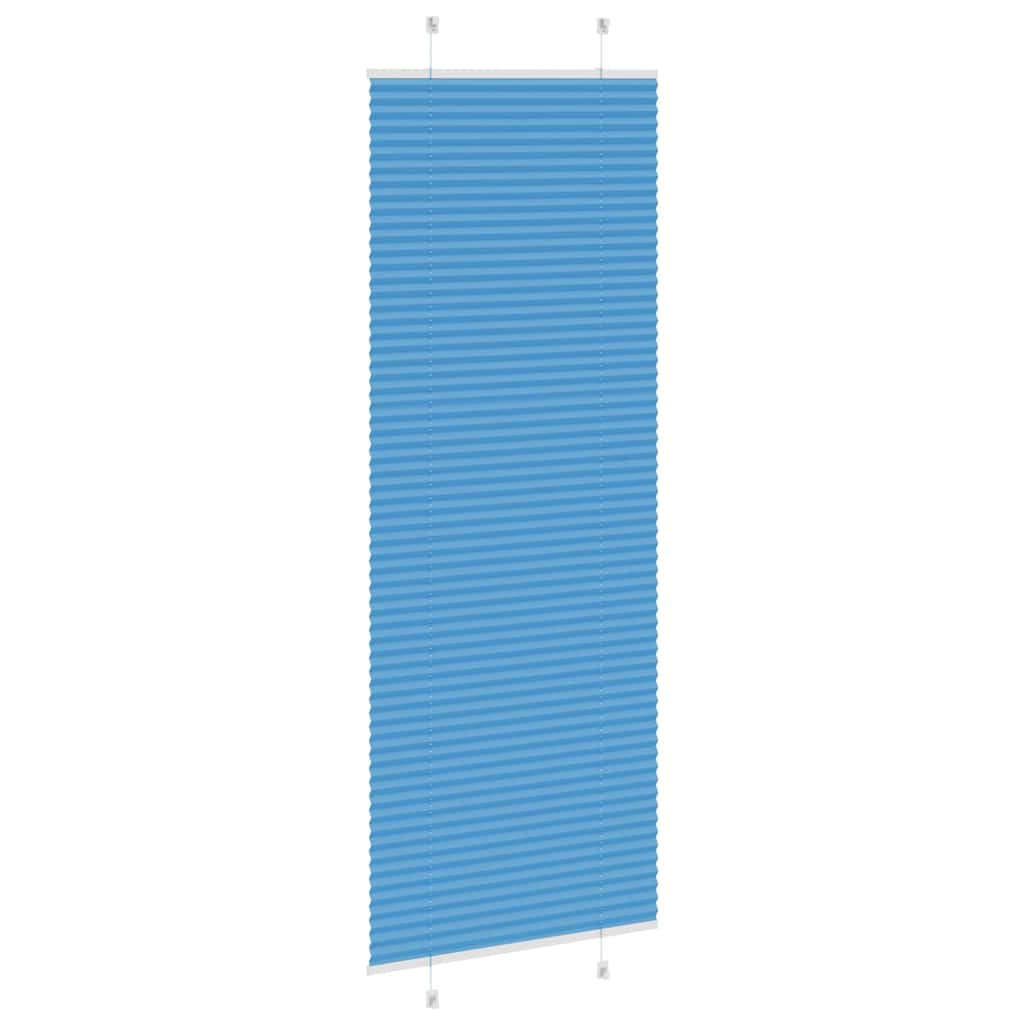 Plisségardin Blå 75x200 cm Stoffbredde 74,4 cm Polyester