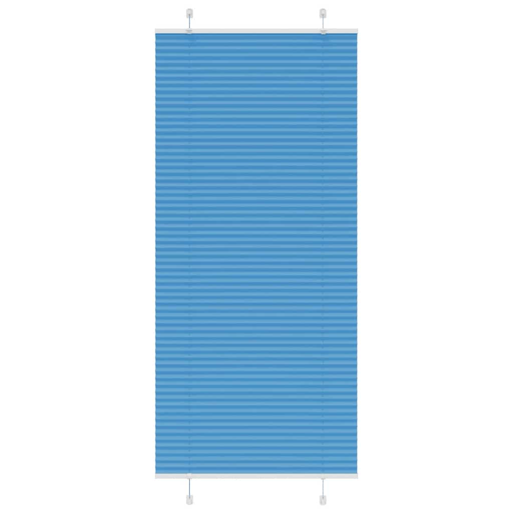 Plisségardin Blå 90x200 cm Stoffbredde 89,4 cm Polyester