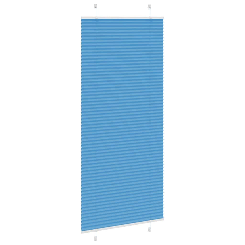 Plisségardin Blå 90x200 cm Stoffbredde 89,4 cm Polyester