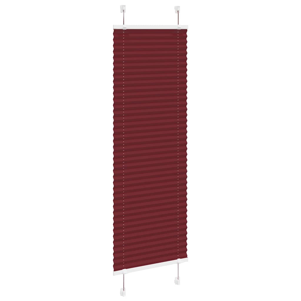 Plisségardin Bordeaux Rød 40x100 cm Stoff Bredde 39,4 cm