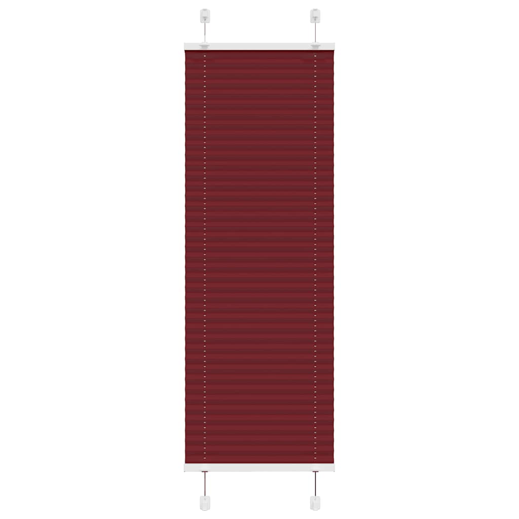 Plisségardin Bordeaux Rød 45x100 cm Stoff Bredde 44,4 cm