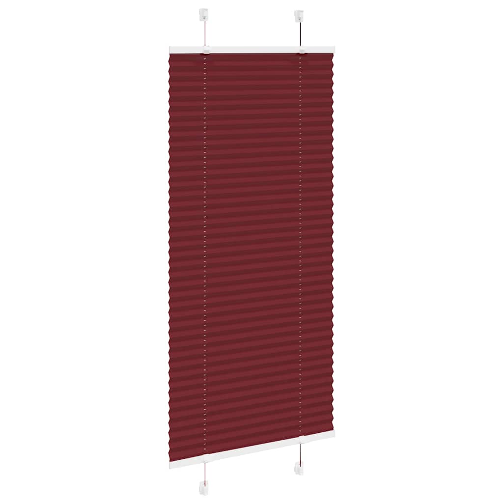 Plisségardin Bordeaux Rød 55x100 cm Stoff Bredde 54,4 cm