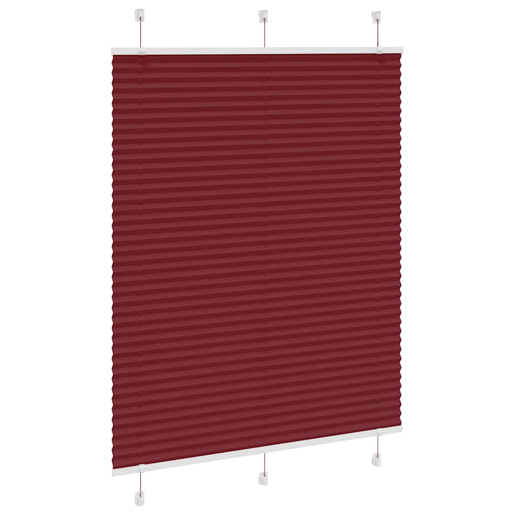 Plisségardin Bordeaux Rød 110x100 cm Stoffbredde 109,4 cm