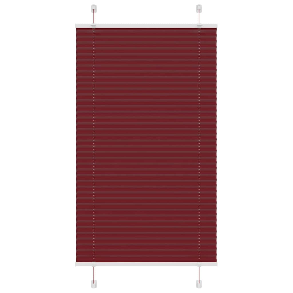 Plisségardin Bordeaux Rød 75x150 cm Stoff Bredde 74,4 cm