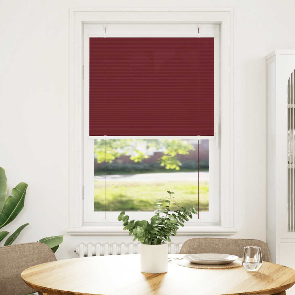 Plisségardin Bordeaux Rød 75x150 cm Stoff Bredde 74,4 cm