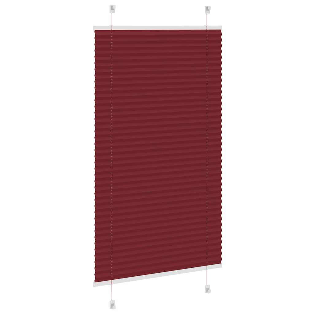 Plisségardin Bordeaux Rød 75x150 cm Stoff Bredde 74,4 cm