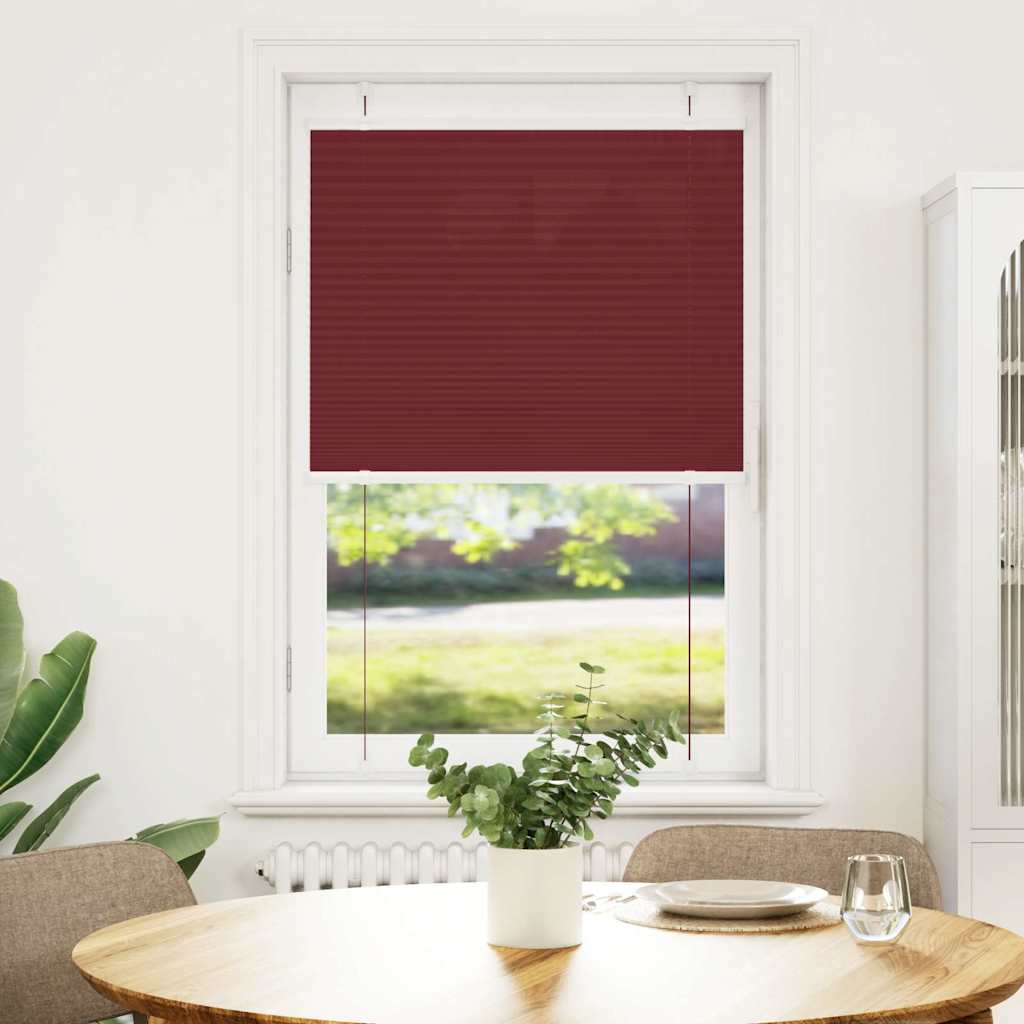 Plisségardin Bordeaux Rød 80x150 cm Stoffbredde 79,4 cm
