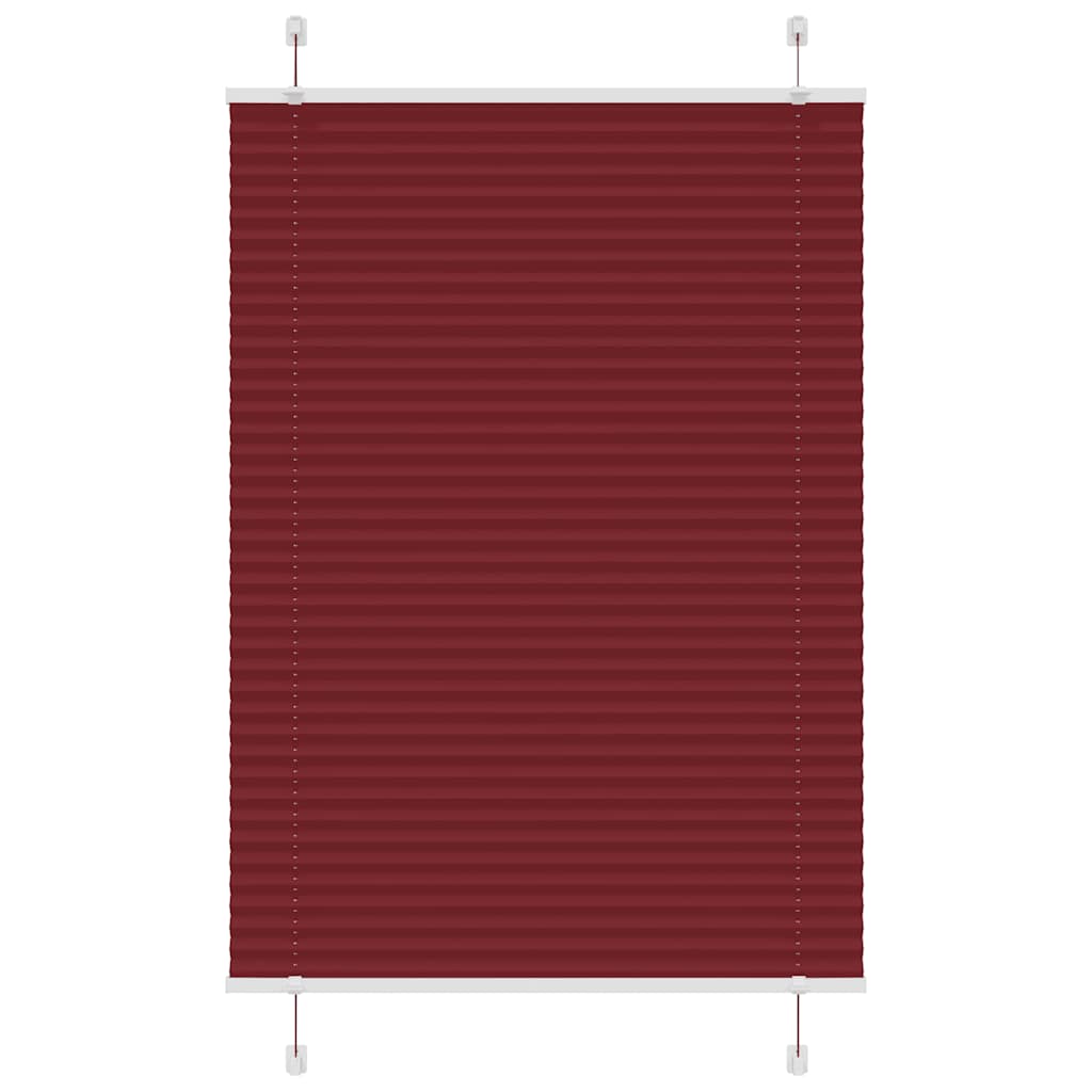 Plisségardin Bordeaux Rød 90x150 cm Stoff Bredde 89,4 cm