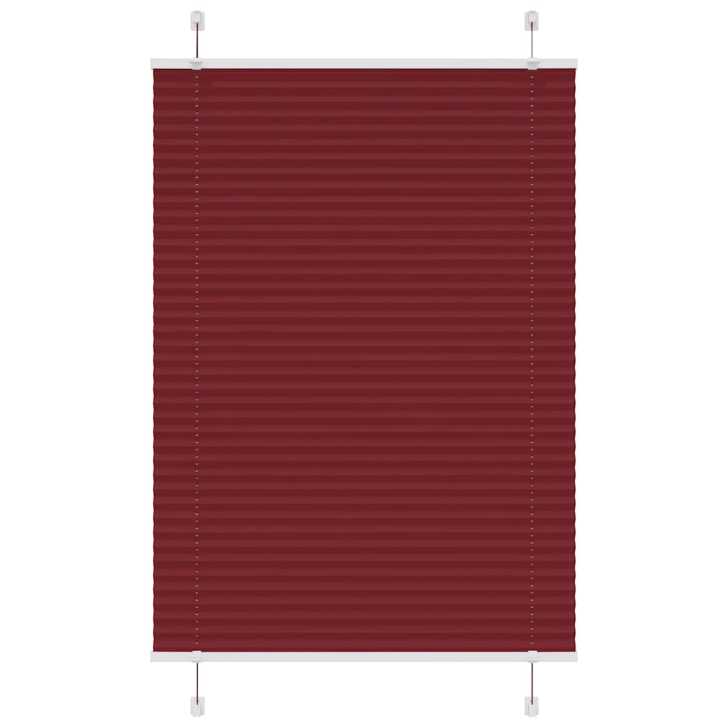 Plisségardin Bordeaux Rød 100x150 cm Stoff Bredde 99,4 cm